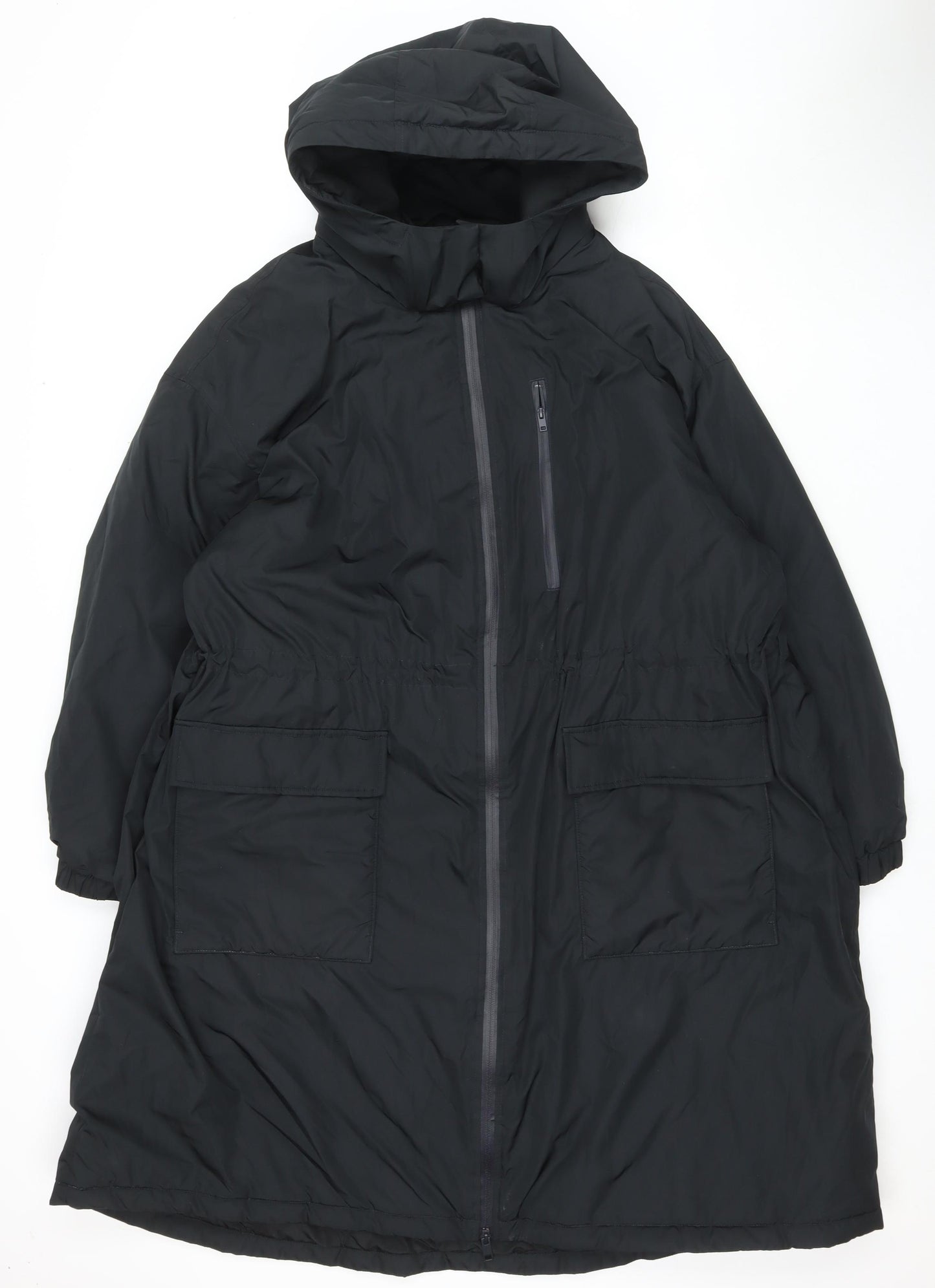 Marks and Spencer Womens Black Rain Coat Jacket Size 22 Zip