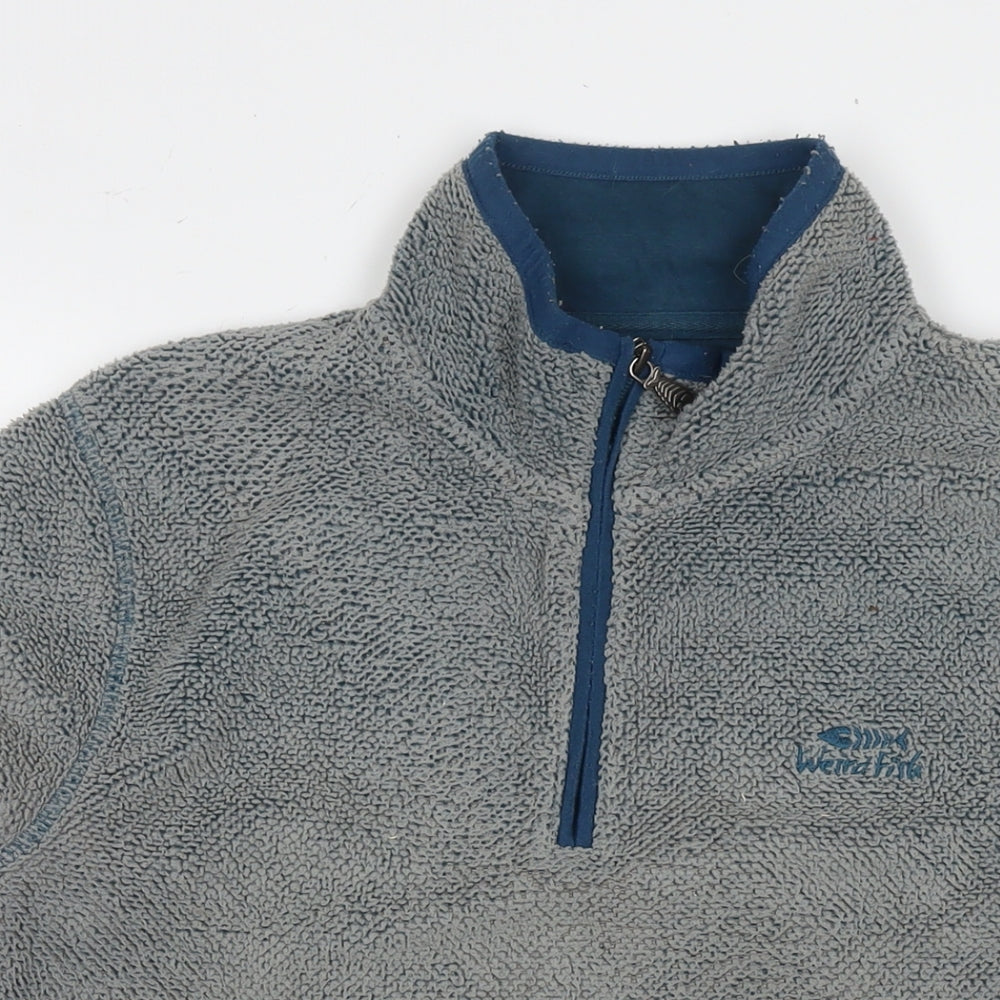 Weird Fish Mens Grey Polyester Pullover Sweatshirt Size M