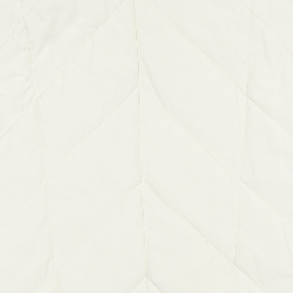 Viyella Womens White Gilet Waistcoat Size 18 Zip