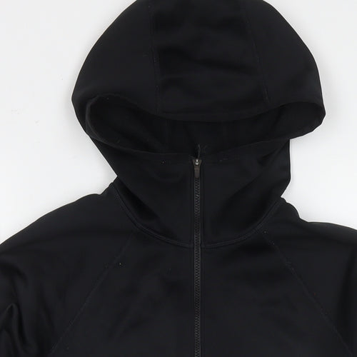 New Balance Womens Black Polyester Full Zip Hoodie Size 10 Zip