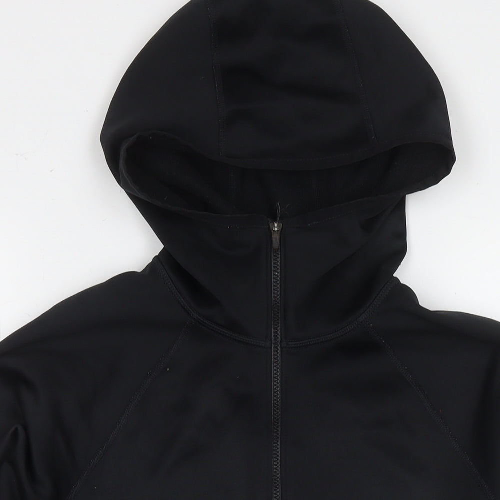 New Balance Womens Black Polyester Full Zip Hoodie Size 10 Zip