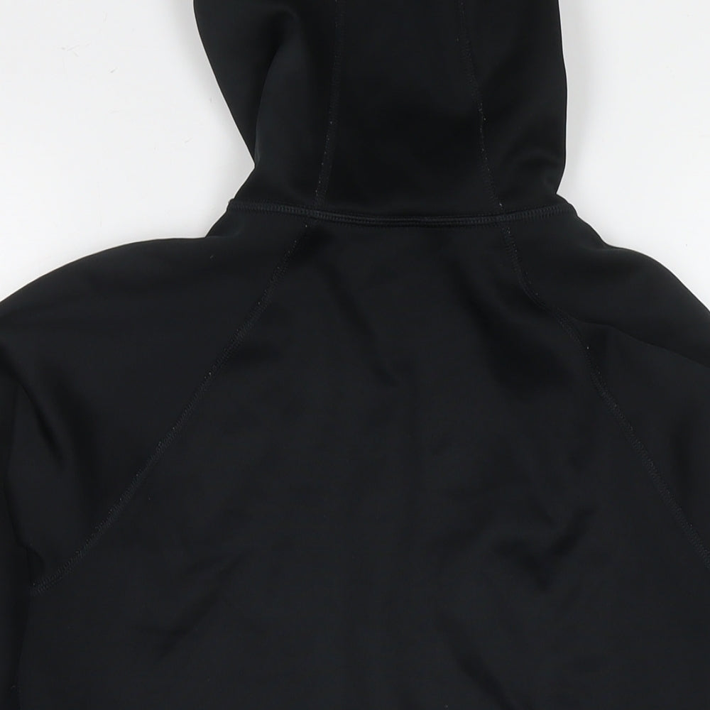 New Balance Womens Black Polyester Full Zip Hoodie Size 10 Zip