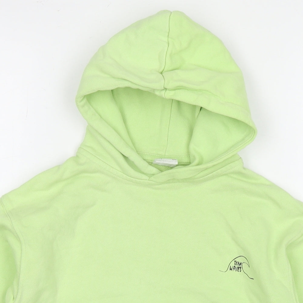 Zara Girls Green Cotton Pullover Sweatshirt Size 7 Years Pullover - New Waves