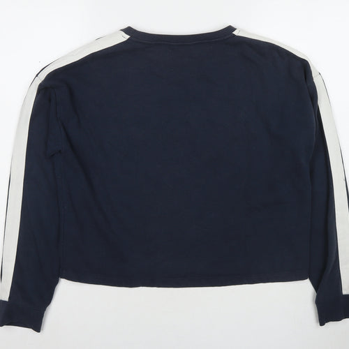 Jack Wills Womens Blue Cotton Pullover Sweatshirt Size 14 Pullover