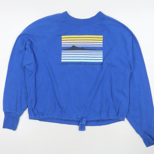 Old Navy Womens Blue Cotton Pullover Sweatshirt Size XS Pullover - Today Is Gonna Be A Good Day