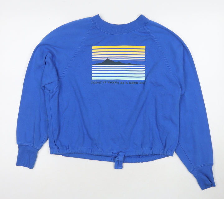 Old Navy Womens Blue Cotton Pullover Sweatshirt Size XS Pullover - Today Is Gonna Be A Good Day