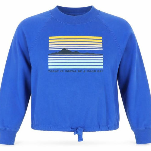 Old Navy Womens Blue Cotton Pullover Sweatshirt Size XS Pullover - Today Is Gonna Be A Good Day
