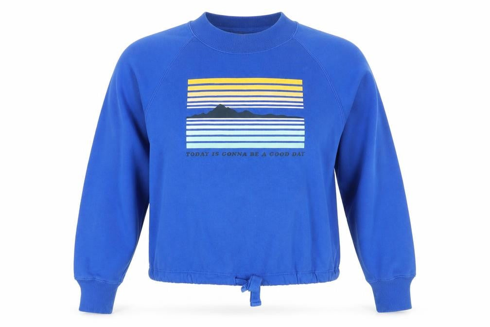 Old Navy Womens Blue Cotton Pullover Sweatshirt Size XS Pullover - Today Is Gonna Be A Good Day