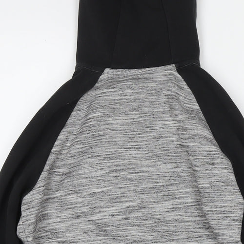 NEXT Boys Grey Colourblock Cotton Full Zip Hoodie Size 11 Years Zip