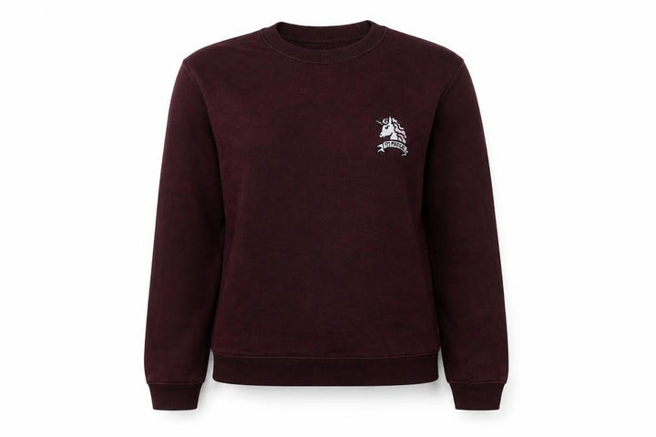 Pull&Bear Womens Red Viscose Pullover Sweatshirt Size M Pullover