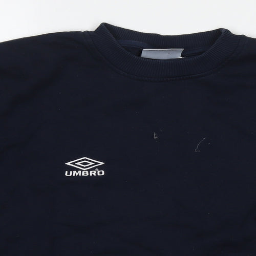 Umbro Mens Blue Cotton Pullover Sweatshirt Size M