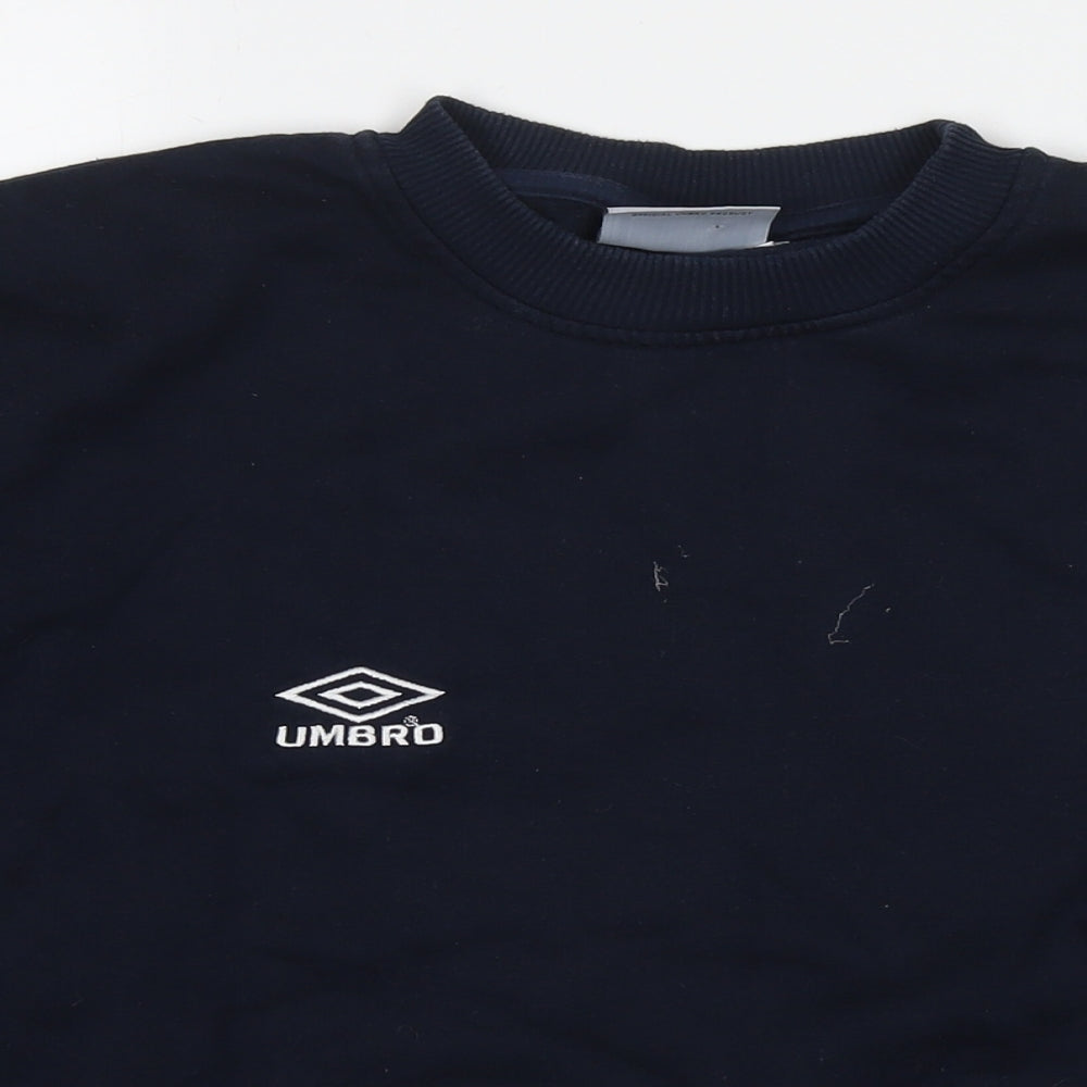 Umbro Mens Blue Cotton Pullover Sweatshirt Size M