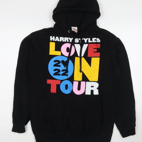 Harry Styles Womens Black Cotton Pullover Hoodie Size M Pullover - Love On Tour 2022
