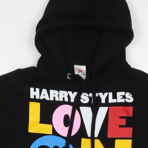 Harry Styles Womens Black Cotton Pullover Hoodie Size M Pullover - Love On Tour 2022
