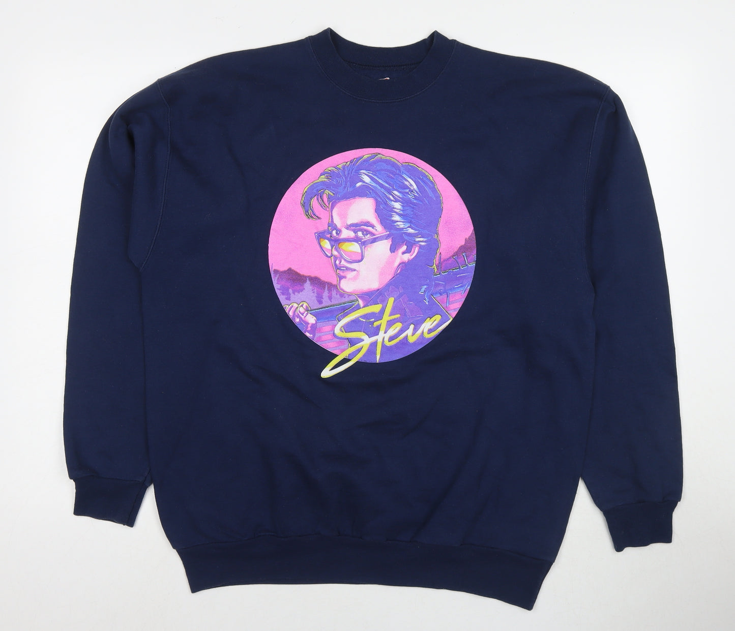 Hannes Womens Blue Cotton Pullover Sweatshirt Size L Pullover - Steve Pretty Boy