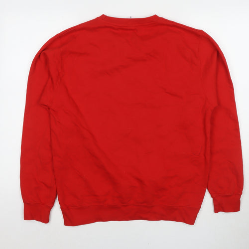 RedHot Mens Red Cotton Pullover Sweatshirt Size M - Frank's Redhot Since 1920