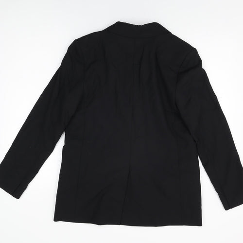 Marks and Spencer Womens Black Polyester Jacket Suit Jacket Size 10