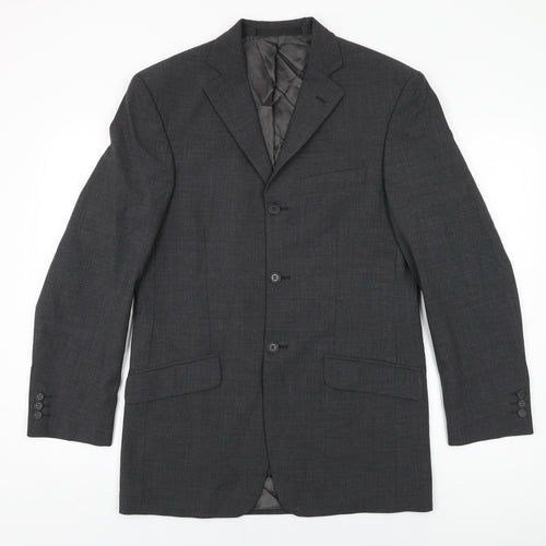Marks and Spencer Mens Grey Polyester Jacket Suit Jacket Size 36 Regular