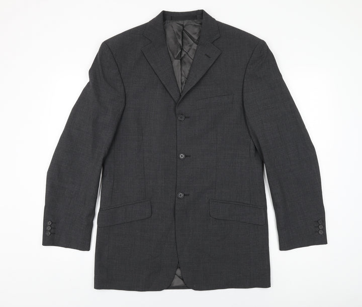 Marks and Spencer Mens Grey Polyester Jacket Suit Jacket Size 36 Regular