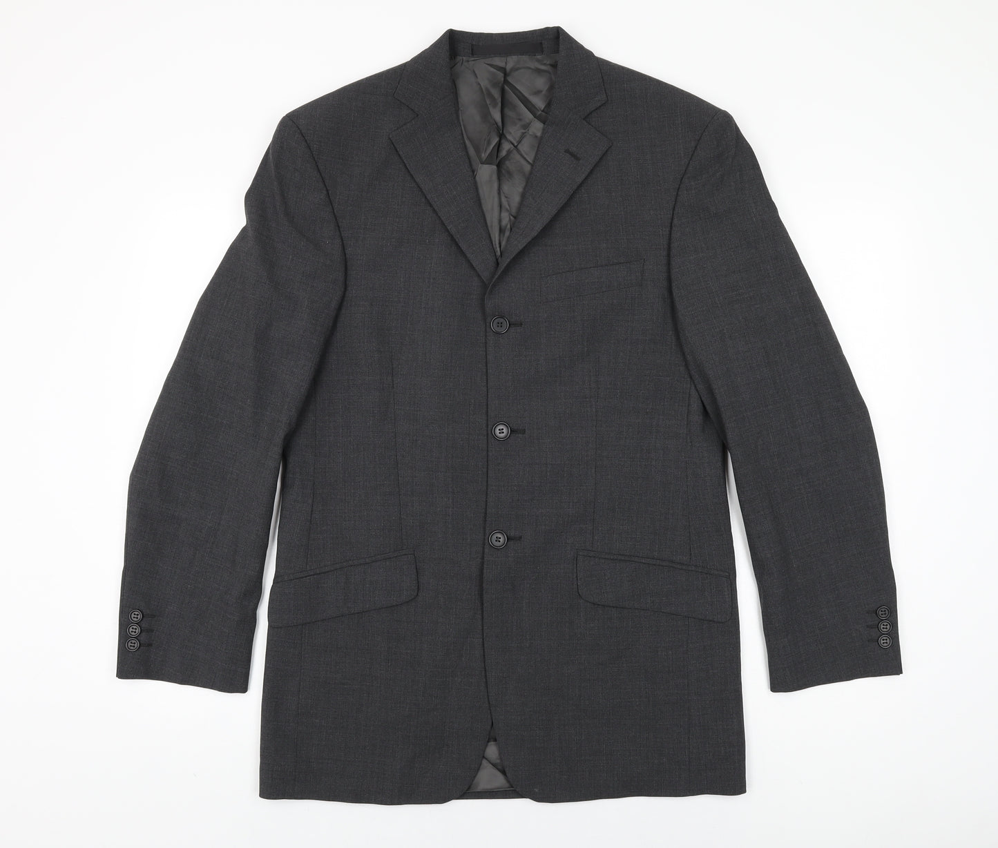Marks and Spencer Mens Grey Polyester Jacket Suit Jacket Size 36 Regular
