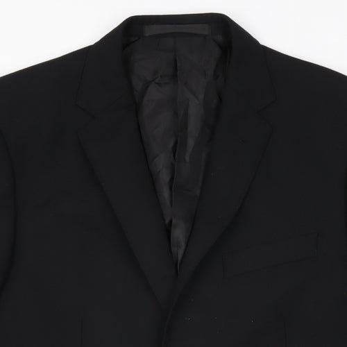 Marks and Spencer Mens Black Polyester Jacket Suit Jacket Size 40 Regular