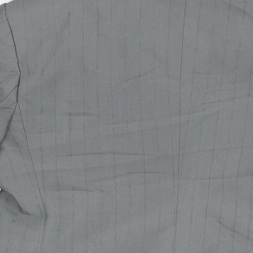 NEXT Womens Grey Striped Polyester Jacket Suit Jacket Size 14