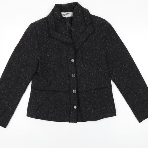 Gabler Womens Black Jacket Size 12 Button