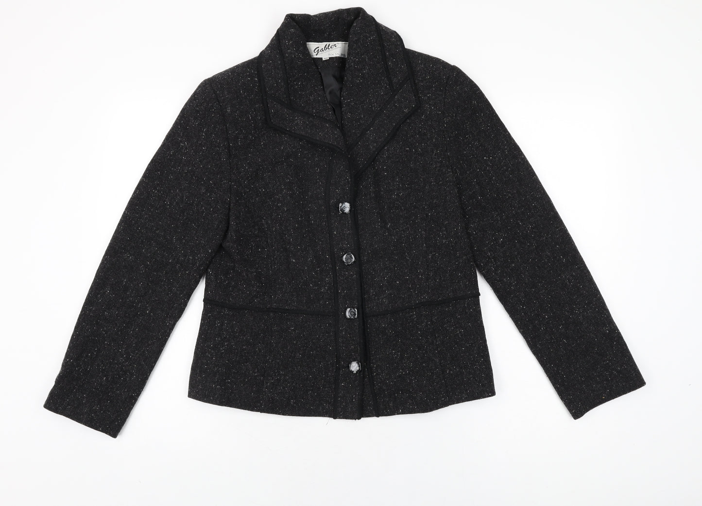 Gabler Womens Black Jacket Size 12 Button