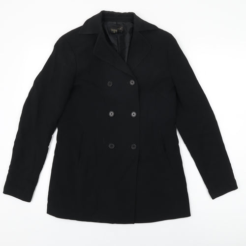 Episode Womens Black Jacket Coat Size 4 Button