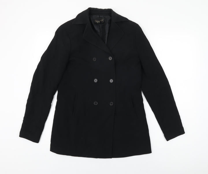 Episode Womens Black Jacket Coat Size 4 Button