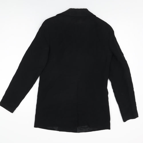 Episode Womens Black Jacket Coat Size 4 Button