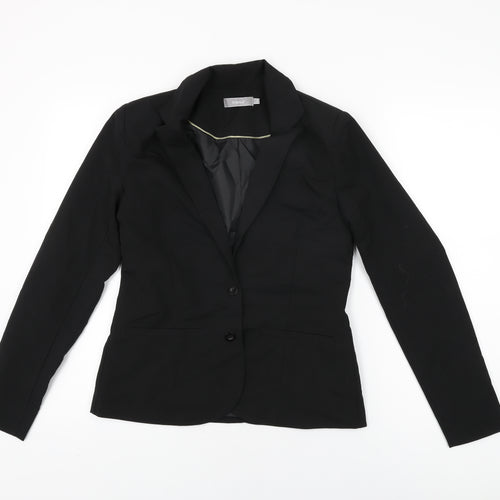 Fransa Womens Black Jacket Blazer Size 6 Button