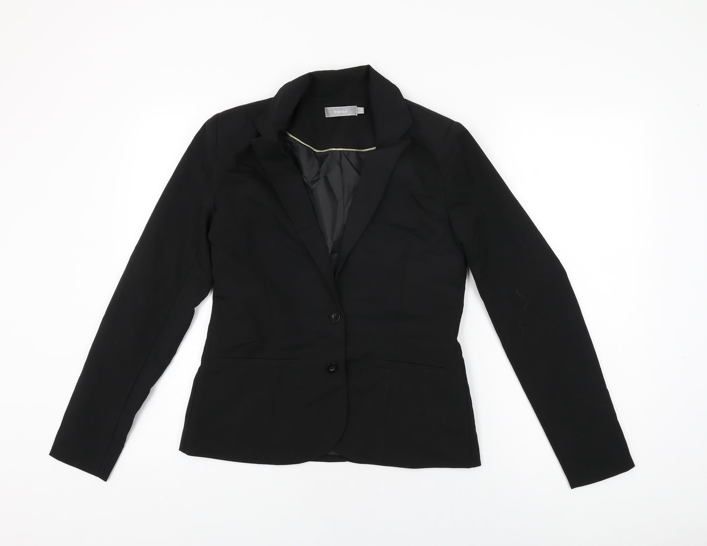 Fransa Womens Black Jacket Blazer Size 6 Button