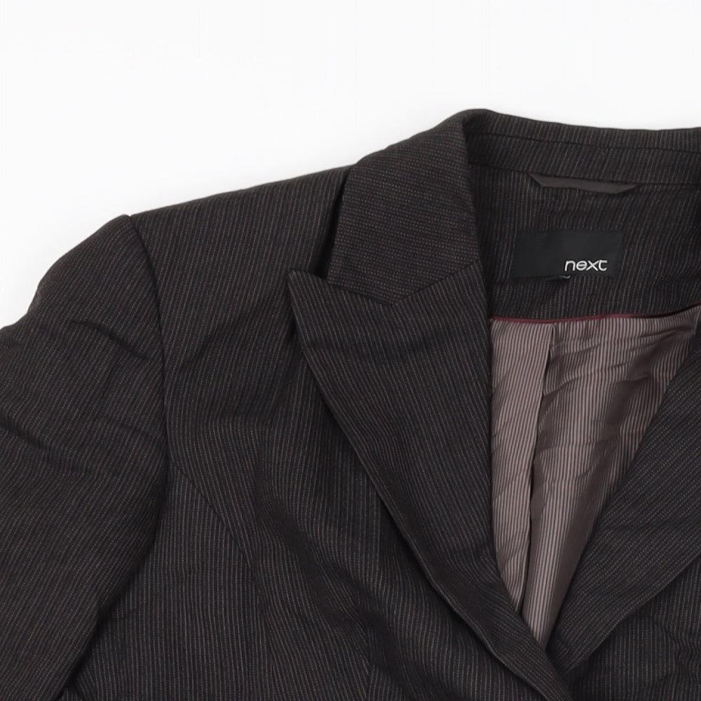 NEXT Womens Brown Jacket Blazer Size 12 Button