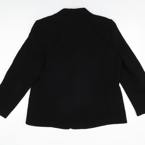 Eastex Womens Black Jacket Size 16 Button
