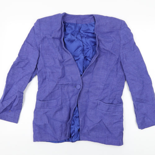 Libra Womens Blue Jacket Size 12 Button