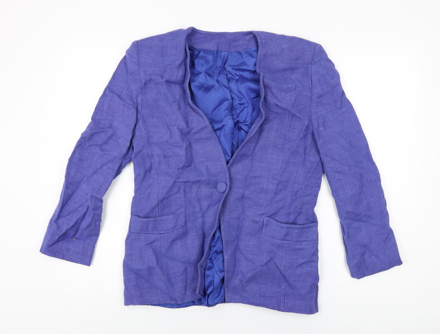 Libra Womens Blue Jacket Size 12 Button