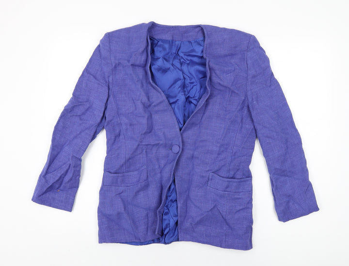 Libra Womens Blue Jacket Size 12 Button