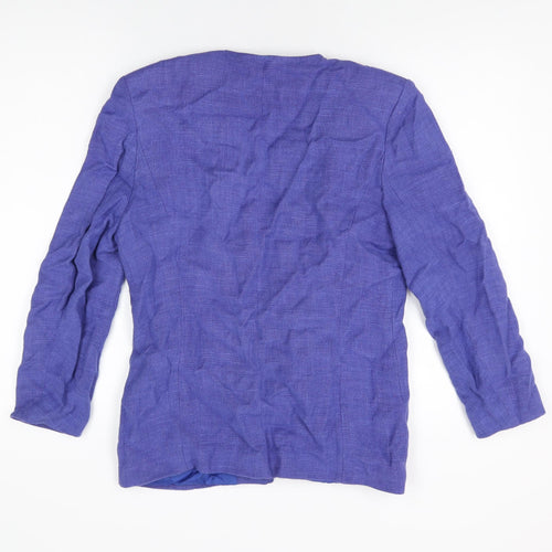 Libra Womens Blue Jacket Size 12 Button