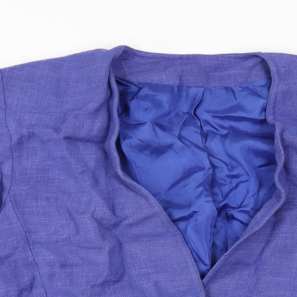 Libra Womens Blue Jacket Size 12 Button