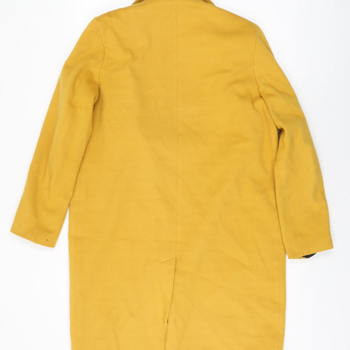 New Look Womens Yellow Overcoat Coat Size 8