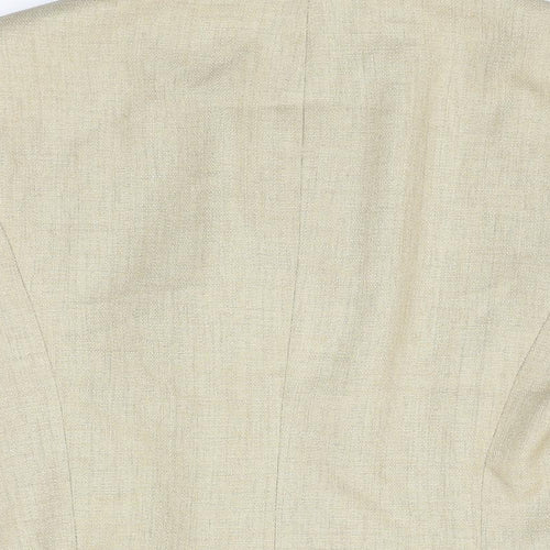 Kasper Womens Beige Geometric Jacket Size 8 Button