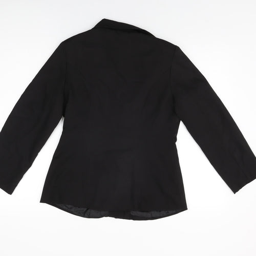 Peace Womens Black Jacket Blazer Size 10 Button