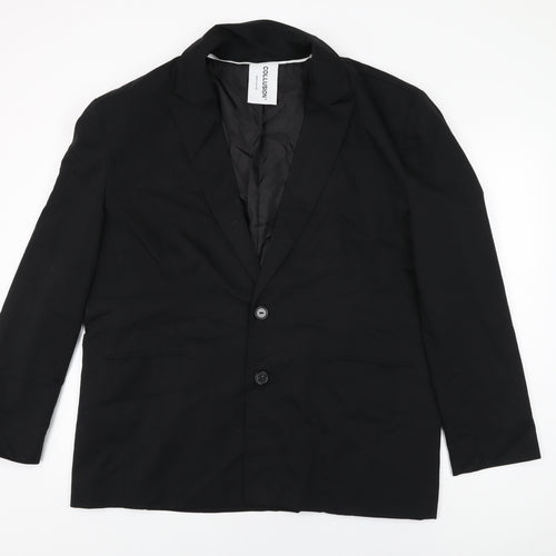 COLLUSION Womens Black Jacket Blazer Size 14 Button