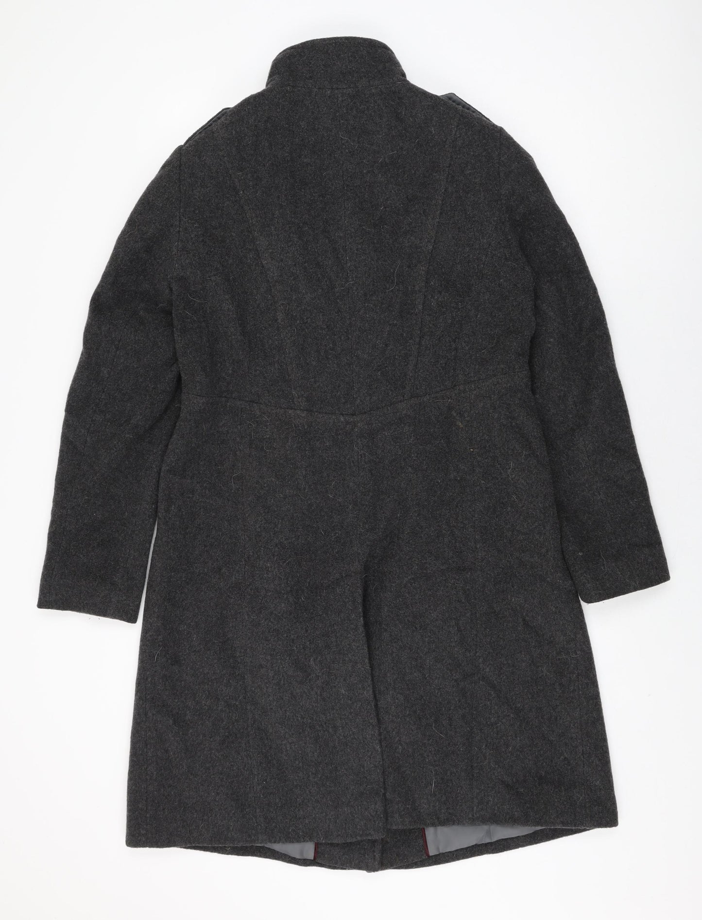 Marks and Spencer Womens Grey Overcoat Coat Size 10 Button