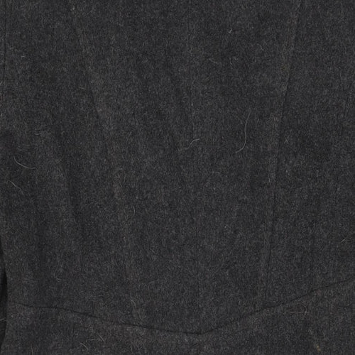 Marks and Spencer Womens Grey Overcoat Coat Size 10 Button