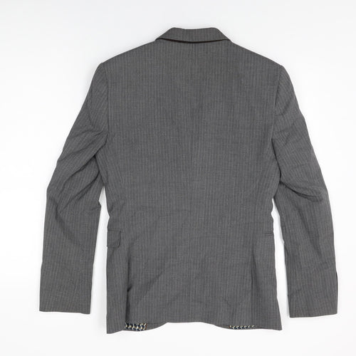 NEXT Mens Grey Polyester Jacket Suit Jacket Size 36 Regular