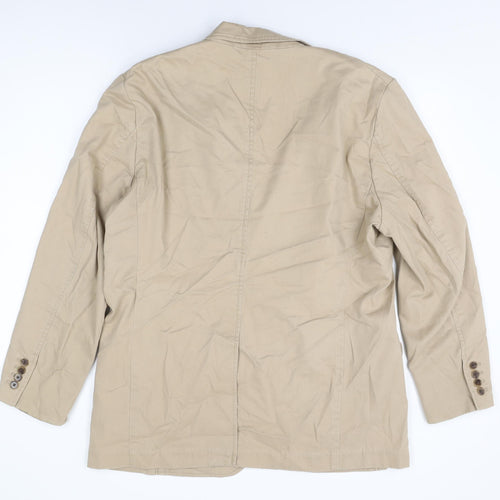 Lands' End Mens Beige Jacket Size 44 Button