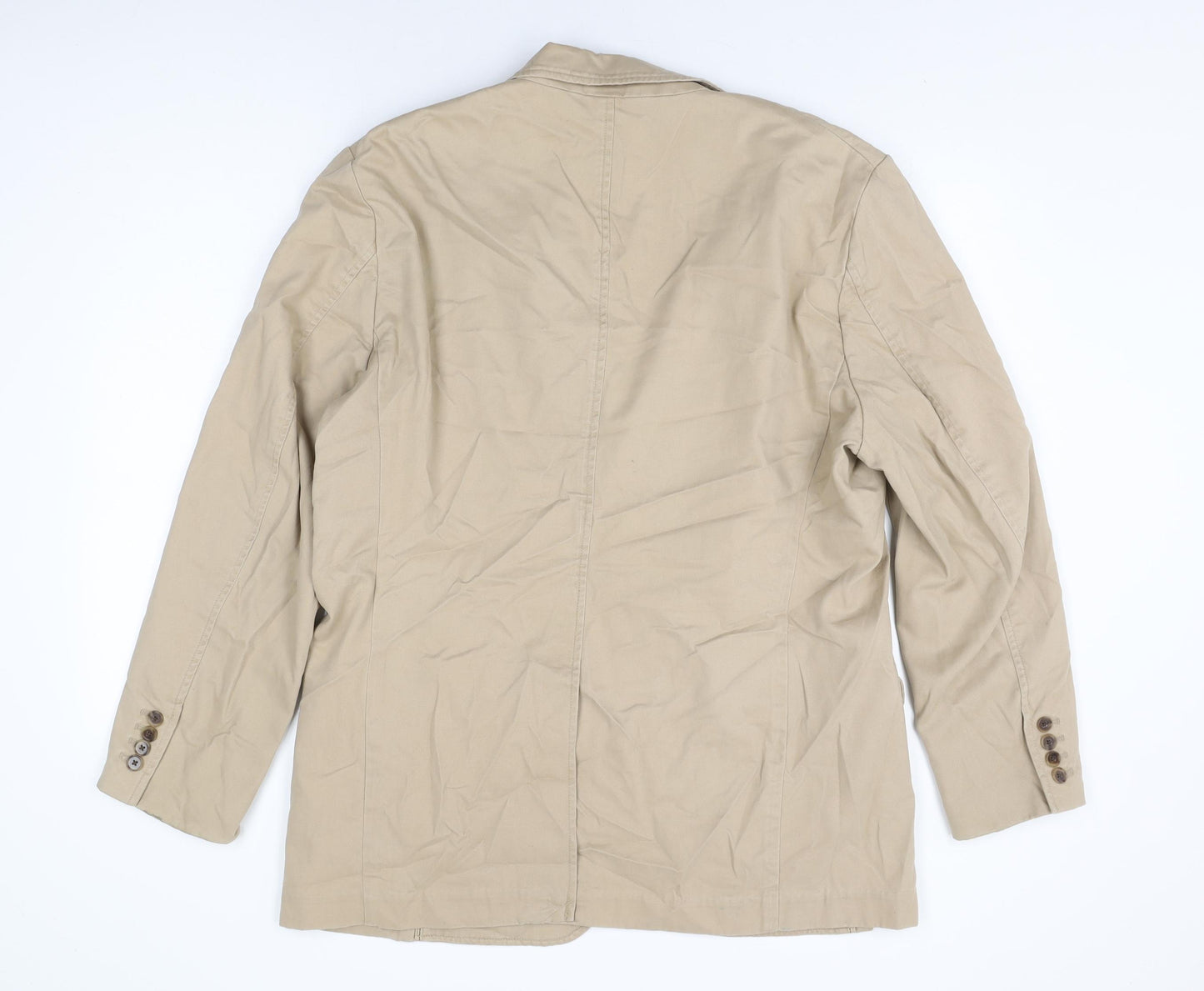 Lands' End Mens Beige Jacket Size 44 Button