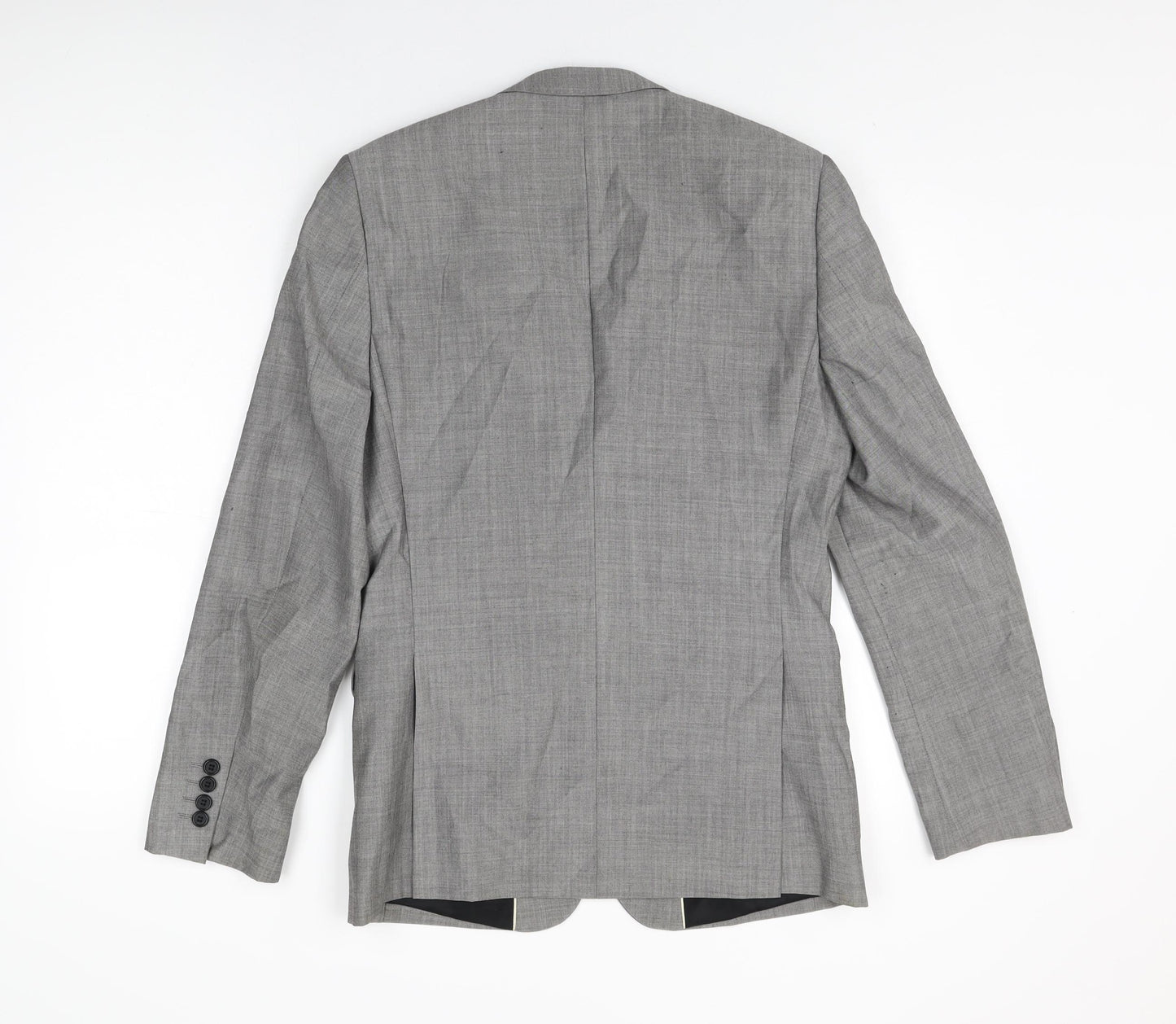 Topman Mens Grey Wool Jacket Suit Jacket Size 36 Regular